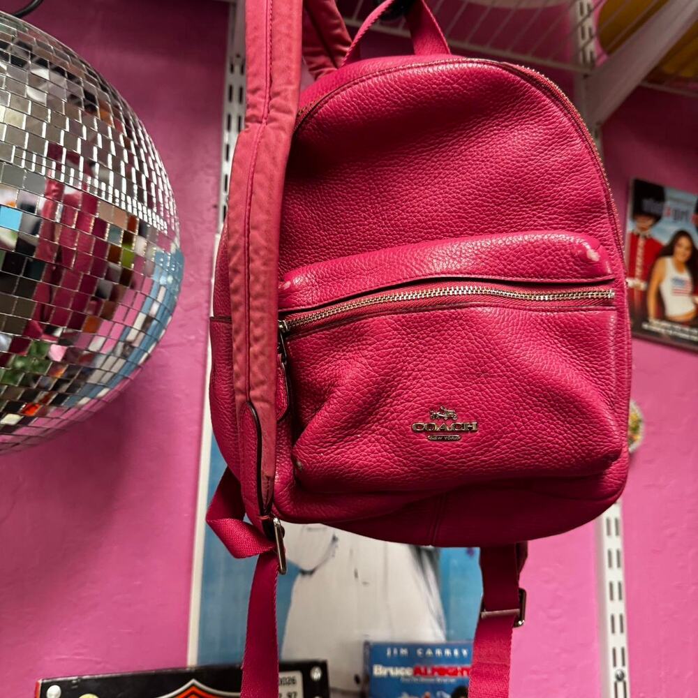 Genuine coach hot pink leather